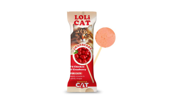 EUROGOLD CAT LOLİCAT KEDİ ÖDÜL LOLİPOP 1.5 GR KIZILCIKLİ - 15'Lİ .5